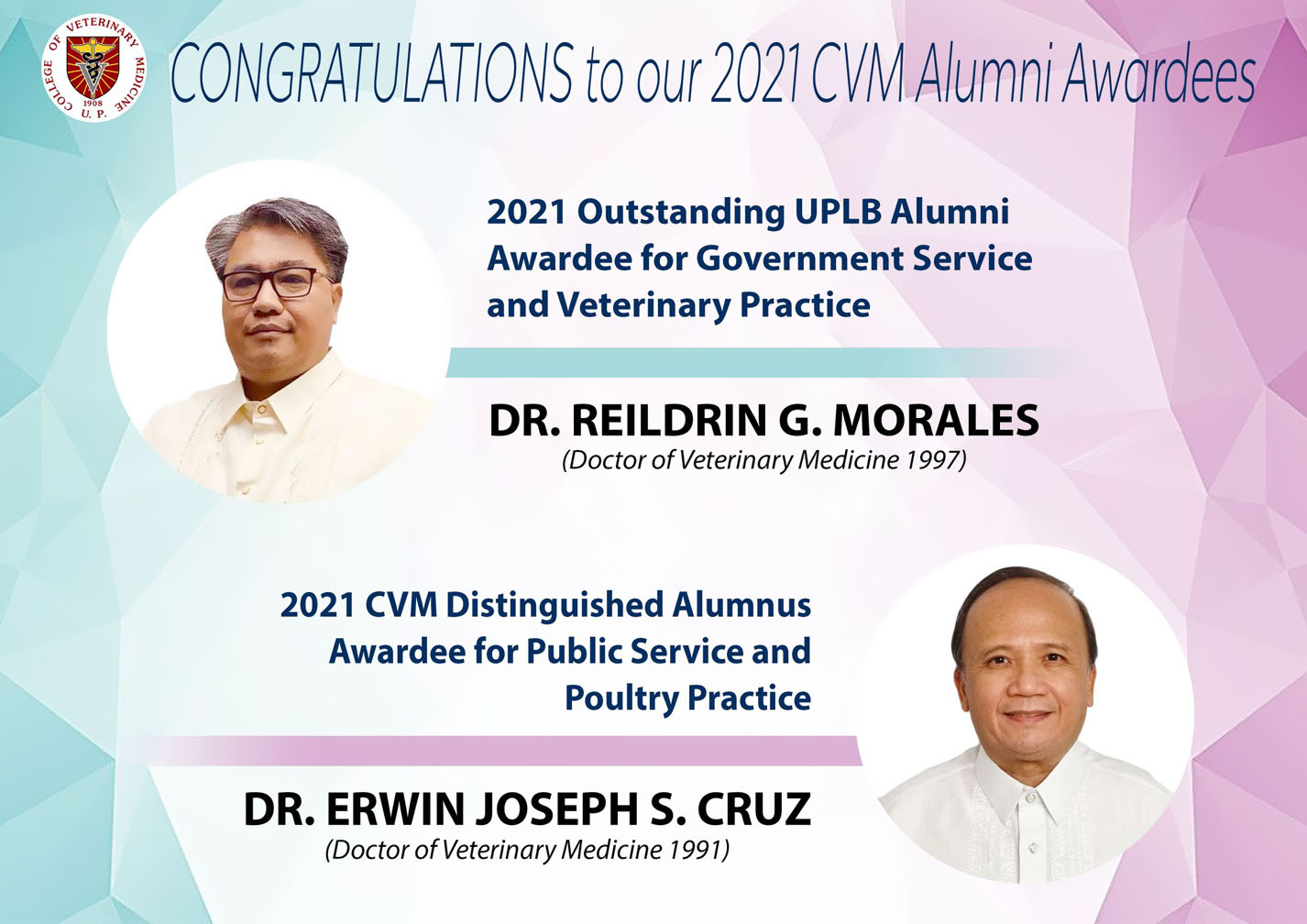 2021 CVM Alumni Awardees